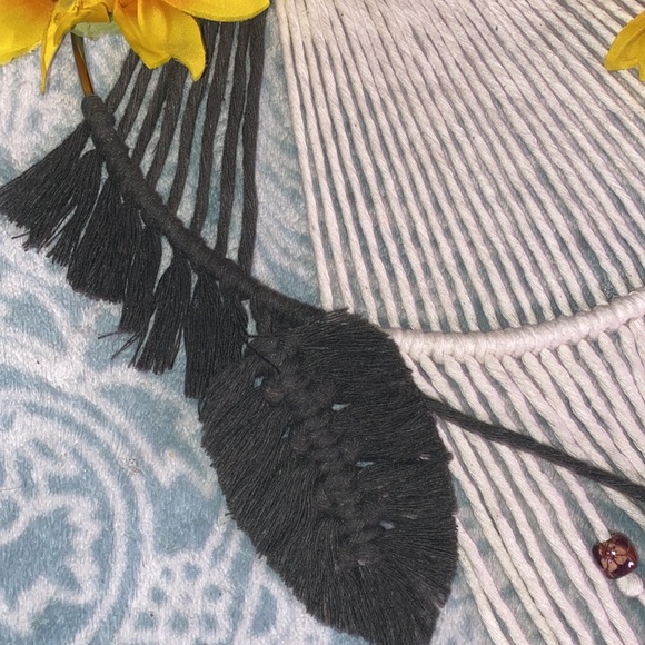 Unique Hand Crafted Macrame Sunflower Design Dream Catcher Hanging Wall Art - Picture 9 of 14